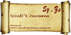 Szivák Zsuzsanna névjegykártya